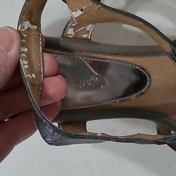 Baretraps Tempted dark pewter wedge sandals size 9 - Picture 9 of 10